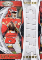 Patrick Mahomes 2023 Panini Certified Piece of The Game Series Mint Insert Card #POG-29 Featuring an Authentic LARGE White Jersey Swatch #124/199 Made
