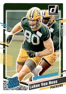 Green Bay Packers 2023 Donruss Factory Sealed Team Set with 6 Rated Rookie Cards
