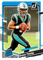 Carolina Panthers 2023 Donruss Factory Sealed Team Set with Rated Rookie Cards of Bryce Young #311 and Jonathan Mingo
