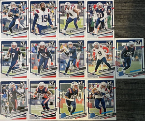 New England Patriots 2023 Donruss Factory Sealed Team Set with 3 Rated Rookie cards