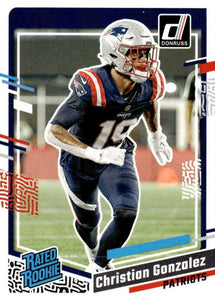 New England Patriots 2023 Donruss Factory Sealed Team Set with 3 Rated Rookie cards