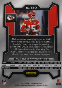 Patrick Mahomes 2023 Panini Prizm Series Mint Card #149