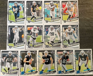 Las Vegas Raiders 2023 Donruss Factory Sealed Team Set with 4 Rated Rookie Cards