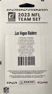 Las Vegas Raiders 2023 Donruss Factory Sealed Team Set with 4 Rated Rookie Cards