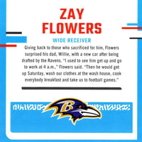 Zay Flowers 2023 Donruss Football Series Mint RATED ROOKIE Card #307