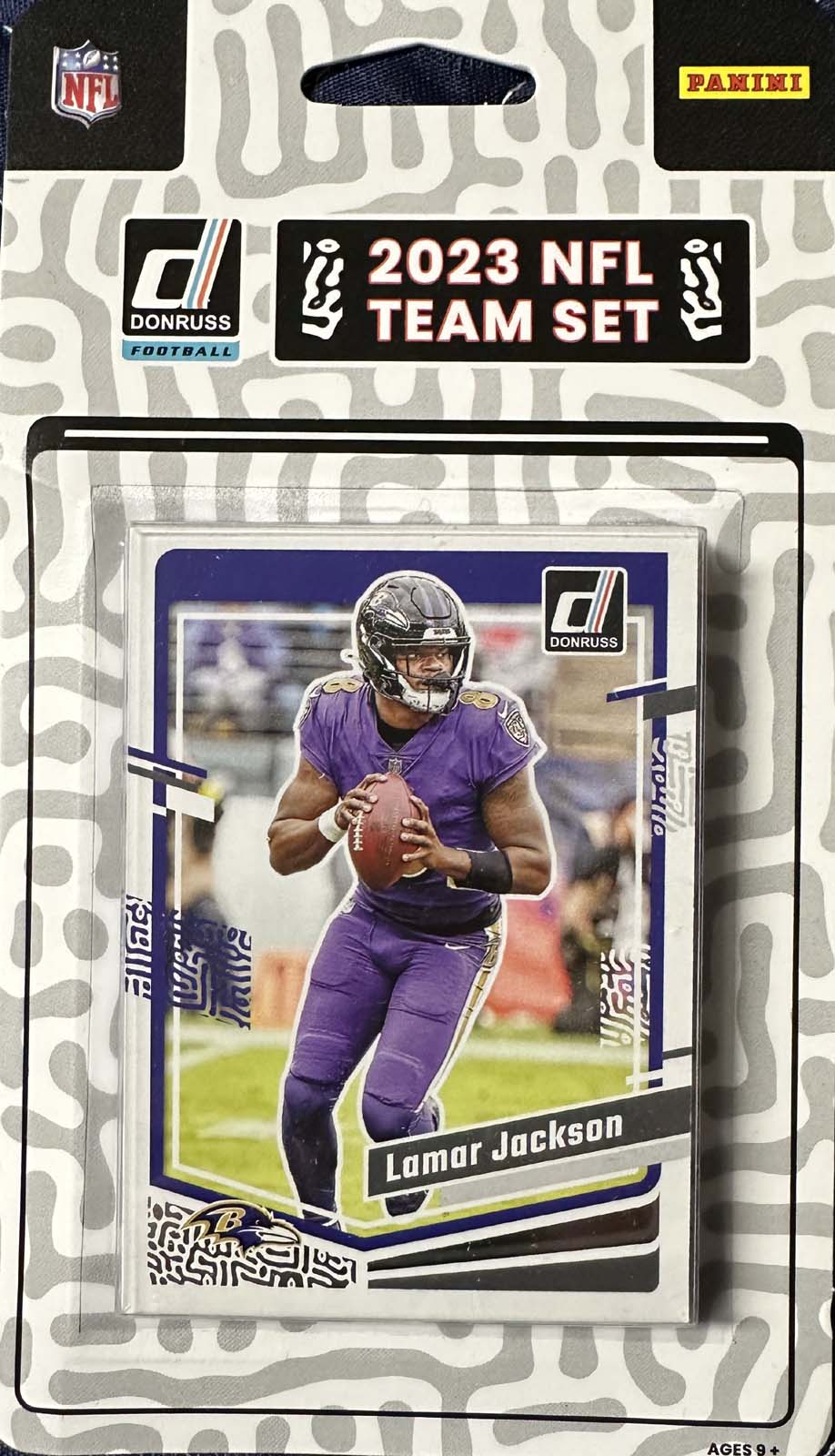 Baltimore Ravens 2023 Donruss Factory Sealed Team Set Featuring Lamar