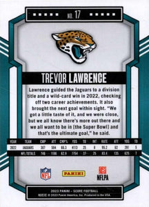 Trevor Lawrence 2023 Score Mint Card #17