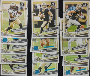 New Orleans Saints 2023 Donruss Factory Sealed Team Set with 4 Rated Rookie Cards