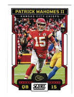 Patrick Mahomes 2023 Score Football Series Mint Card #119
