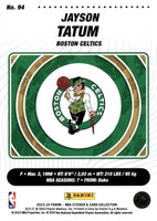 Jayson Tatum 2023 2024 Panini Limited Edition Full Sized Sticker Card Series Mint Card #94
