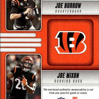 Joe Burrow Joe Mixon 2023 Panini Absolute Team Tandem Jersey Series Mint Insert Card #TT-CB Featuring 2 Authentic Jersey Swatches #8 of only 49 Made