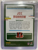 Joe Burrow 2023 Panini Donruss Threads Series Mint Insert Card #DTH-JB Featuring an Authentic White Jersey Swatch
