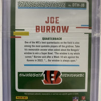Joe Burrow 2023 Panini Donruss Threads Series Mint Insert Card #DTH-JB Featuring an Authentic White Jersey Swatch