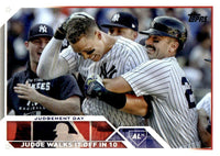 New York Yankees 2023 Topps Complete Mint Hand Collated 20 Card Team Set Featuring Aaron Judge and Gerrit Cole Plus Rookie Cards of Oswaldo Cabrera, Anthony Volpe and Oswaldo Peraza
