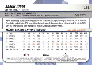 Aaron Judge 2024 Topps BIG LEAGUE Baseball Series Mint Card #129 picturing this New York Yankees Star is his Pinstriped Jersey