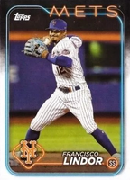 New York Mets 2024 Topps Factory Sealed 17 Card Team Set Featuring Francisco Lindor and Pete Alonso with Rookie Cards of Ronny Mauricio and Grant Hartwig Plus
