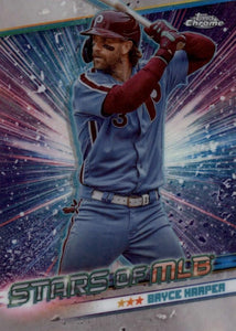 Bryce Harper 2024 Topps CHROME Stars of MLB Mint Insert Card #CSMLB-14