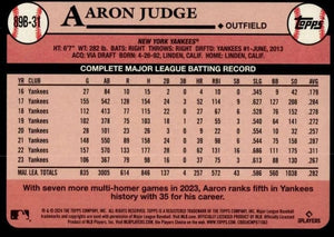 Aaron Judge 2024 Topps 1989 Baseball Mint Insert Card #89B-31