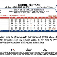 Shohei Ohtani 2024 Topps Baseball Series 2 Mint Card #500 picturing him in his new White Los Angeles Dodgers Jersey