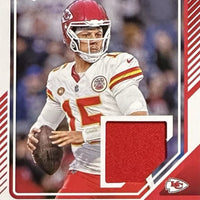 Patrick Mahomes 2024 Panini Donruss Threads Series Mint Insert Card #DTH-PMA Featuring an Authentic Red Jersey Swatch