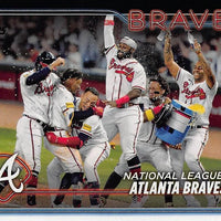 Atlanta Braves 2024 Topps Complete Mint Hand Collated 24 Card Team Set Featuring Ozzie Albies Ronald Ocuna Matt Olson and Chris Sale Plus 5 Rookie Cards including AJ Smith-Shawver and J.P. Martinez