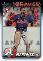 Atlanta Braves 2024 Topps Complete Mint Hand Collated 24 Card Team Set Featuring Ozzie Albies Ronald Ocuna Matt Olson and Chris Sale Plus 5 Rookie Cards including AJ Smith-Shawver and J.P. Martinez
