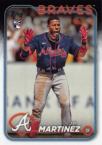 Atlanta Braves 2024 Topps Complete Mint Hand Collated 24 Card Team Set Featuring Ozzie Albies Ronald Ocuna Matt Olson and Chris Sale Plus 5 Rookie Cards including AJ Smith-Shawver and J.P. Martinez