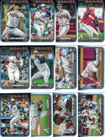 Atlanta Braves 2024 Topps Complete Mint Hand Collated 24 Card Team Set Featuring Ozzie Albies Ronald Ocuna Matt Olson and Chris Sale Plus 5 Rookie Cards including AJ Smith-Shawver and J.P. Martinez
