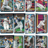 Atlanta Braves 2024 Topps Complete Mint Hand Collated 24 Card Team Set Featuring Ozzie Albies Ronald Ocuna Matt Olson and Chris Sale Plus 5 Rookie Cards including AJ Smith-Shawver and J.P. Martinez