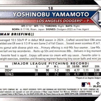 Yoshinobu Yamamoto 2025 Bowman Mint 2nd Year Card #18  World Series MVP!!