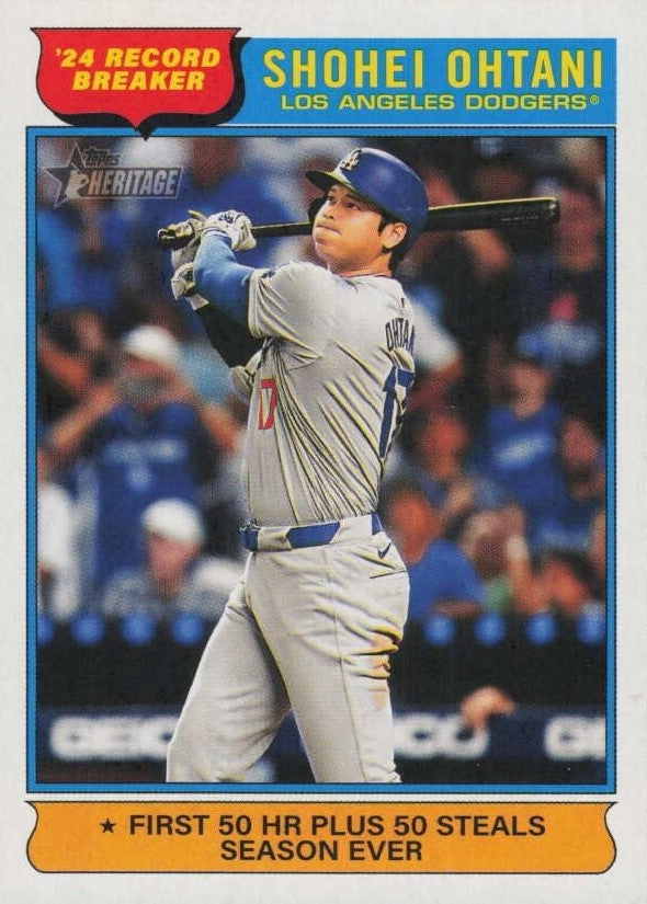 Shohei Ohtani 2025 Topps Heritage Baseball Series 2024 Record