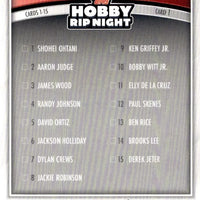 Shohei Ohtani 2025 Topps Hobby Rip Night Series Mint Card #1