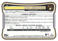 Milwaukee Brewers 2026 Bowman Series 13 Card Team Set made by Topps Featuring Jacob Misiorowski Rookie Card and Jackson Chourio Plus 10 Top Prospect Cards including Jesus Made and Luis Pena
