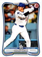 Shohei Ohtani 2026 Bowman Baseball Series Mint Card #52 made by Topps picturing him in his White Los Angeles Dodgers Jersey
