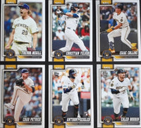 Milwaukee Brewers 2026 Topps Complete Mint Hand Collated 23 Card Team Set Featuring Rookie Cards of Jacob Misiorowski, Anthony Seigler and Brandon Sproat
