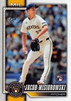 Milwaukee Brewers 2026 Topps Complete Mint Hand Collated 23 Card Team Set Featuring Rookie Cards of Jacob Misiorowski, Anthony Seigler and Brandon Sproat
