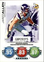 Jared Allen 2010 Topps Attax Code Card Series Mint Card
