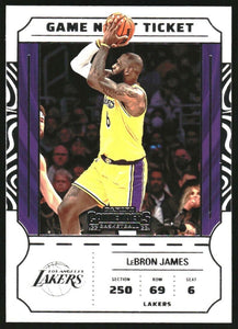 LeBron James 2022 2023 Panini Contenders Game Night Ticket Series Mint Card #21