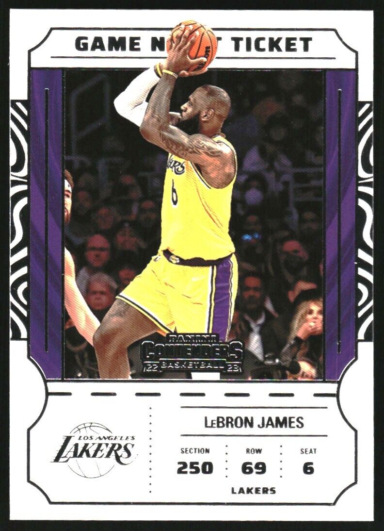 LeBron James 2022-23 Panini Contenders #36 1st Round Ticket /199 SP PSA 9  Lakers