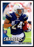 Ryan Mathews 2010 Topps Series Mint Rookie Card #403
