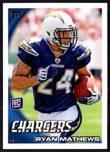 Ryan Mathews 2010 Topps Series Mint Rookie Card #403