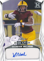 Xazavian Valladay 2023 Leaf Draft AUTOGRAPH Mint ROOKIE Card #BA-XV1
