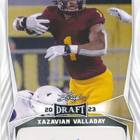 Xazavian Valladay 2023 Leaf Draft AUTOGRAPH Mint ROOKIE Card #BA-XV1