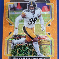 Minkah Fitzpatrick 2021 Panini Prizm Orange Lazer Series Mint Card #256