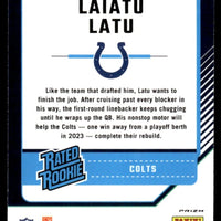 Laiatu Latu 2024 Donruss Optic Purple Shock Series Mint Rookie Card #267