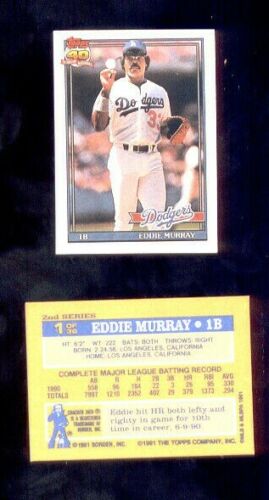Eddie Murray 1991 Topps Crackerjack Series Mint Card #1