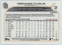 Fernando Tatis Jr. 2022 Topps Chrome Series Mint Card #150
