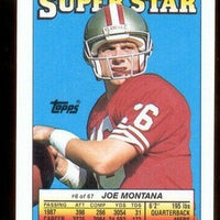 Joe Montana 1988 Topps Super Star Sticker Series Mint Card #6