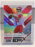 2019 Score Football Epix Game Complete Mint 10 Card Insert Set with Mahomes plus
