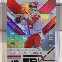 2019 Score Football Epix Game Complete Mint 10 Card Insert Set with Mahomes plus